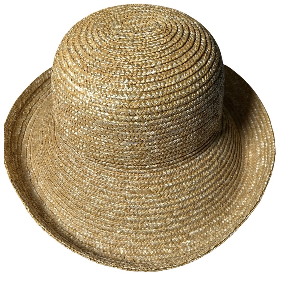 Coastal Straw Sun Hat Wide Brim Wheatbraid Woven Giovannio OS